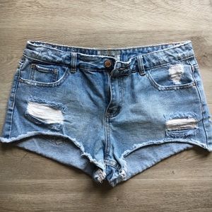 New Look Denim Shorts - 8 - Light Blue Denim